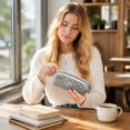 thumbnail image 4 of Pencil Case, Polka Dot Portable Small Stationery Pouch Makeup Bag Women Accessories Organizer Travel Toiletry Case Compact Zipper Storage Bag Multi-Purpose Cute Bag. Gray, 4 of 4