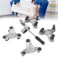 thumbnail image 4 of Heavy Duty 4-Piece Furniture Moving Kit with Triangular Dolly & Adjustable Wheel Rod for Sofas, Pianos, Fridges, 4 of 6