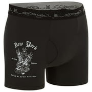 Ed Hardy Mens 3-Pack Microfiber Boxer Briefs, Breathable Athletic Print Boxers, Multicolor Male Underwear, Medium