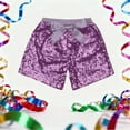 thumbnail image 6 of Girls' Sequin Shorts Bow-Detail Sparkly Elastic Waist Shorts Festive Performance & Dance Shorts for Events (0-10Y), 6 of 6