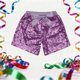 thumbnail image 5 of Pantalones cortos de lentejuelas con lazo de color sólido para niños con cintura elástica, ropa de actuación para festivales, pantalones de baile, pantalones de poliéster para niños, 5 of 5