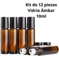 thumbnail image 3 of Frasco Roll On Con Canica Metálica Vidrio Ámbar 12 Piezas, 3 of 4