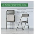 thumbnail image 5 of Pack of 4 (Fabric/Vinyl) Steel Frame Metal Foam Padded Folding Chairs (Black, Gray, White), 5 of 7