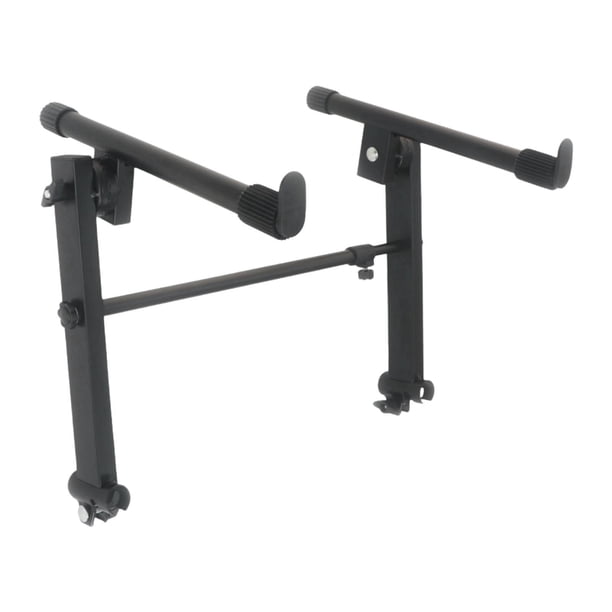 Soporte de teclado de 2 niveles, profesional, portátil, resistente, de metal, universal, para piano electrónico, ancho ajustable