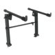 thumbnail image 1 of Soporte de teclado de 2 niveles, profesional, portátil, resistente, de metal, universal, para piano electrónico, ancho ajustable, 1 of 9