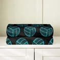 thumbnail image 4 of Volleyball Pattern Plush Throw Blanket,for Ball Sports Flannel Fleece Blanket Decorative Teal Neon Ball Games All Season,Bed Blanket Gift to Volleyball Player 40"x50", 4 of 6