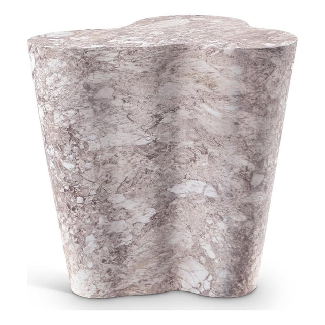 Afuera Living Table d'Appoint Contemporain Brun pour Intérieur/extérieur, Fini Béton Marbre