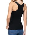 thumbnail image 5 of Women's 2 Pack Racerback Rib Tank Top Soft Cotton Blend Stretch Slim Fit Basic Style, 5 of 6