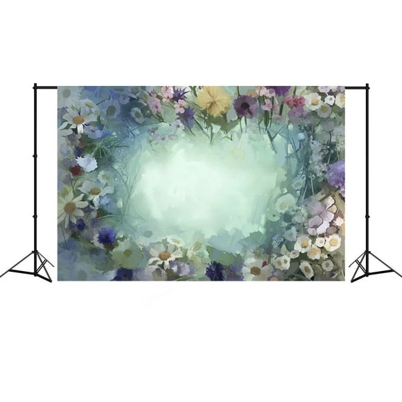 YUSDECOR 7x5ft Flowers Photography Backdrops Light Pink Flower Wood Photo Background Studio Props