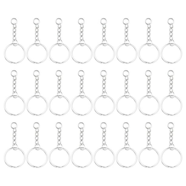 unbranded 50Ud Anillos Para Llavero Con De Metal Color Plateado Para Regalo Creativo