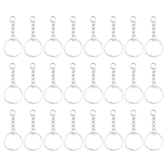 unbranded 50Ud Anillos Para Llavero Con De Metal Color Plateado Para Regalo Creativo