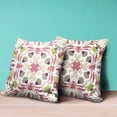 thumbnail image 4 of Amrita Sen Venetian Flower Paisley Duo Indoor/Outdoor Pillow with Removable Cover in Pink Yellow18x18, 4 of 5