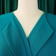 thumbnail image 5 of AURA Women’s Pleated Midi Dress Suit Collar High Waist Three Quarter Sleeve Solid Color S XXXL, 5 of 7