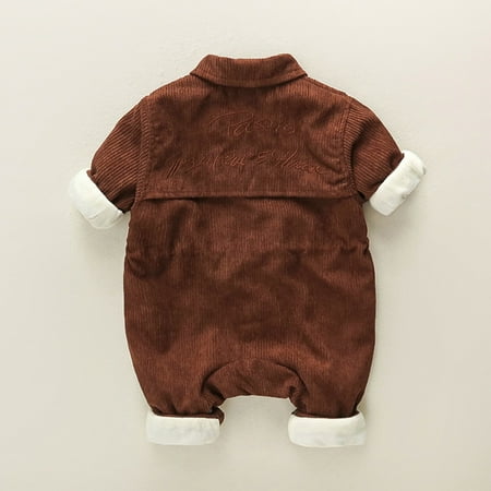 

Quealent Winter Jumpsuit For Baby Boy Baby Boys Girls Cotton Linen Romper Summer Jumpsuit Sleeveless Overalls Clothing Set Coffee 6-9 Months