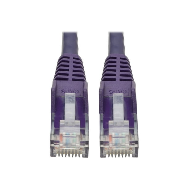 Eaton Tripp Lite Series RJ-45 (m) (RJ45 Cat6 15 ft UTP Gigabit Snagless Molded () Ethernet Cable M/M), PoE, Purple,. (4.57 M) - Câble de Raccordement - à RJ-45 (M) - 15 ft - UTP - CAT 6 - IEEE 802.3ab/IEEE 802.5 - Moulé, Sans Accrochage, Échoué - Violet