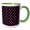 Green/White, variant on 3drose, Black and Pink Polka Dot Print, 15oz Two-tone Black Mug