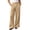 Khaki, variant on Bovxnpu Unisex Girls Casual Athletic Pants Kids Fleece Pleated Elastic Waist Wide Leg Sweatpants Bottoms