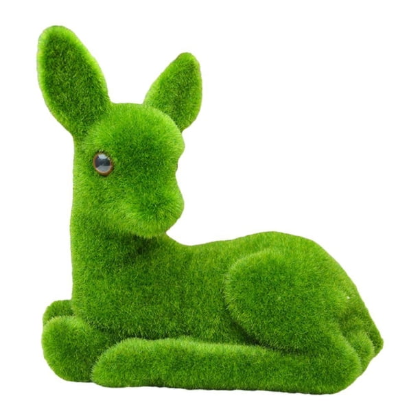 Shortel Moss Pascua Dawa Falcon Sala De Estar Escritorio Pequeños Adornos Decoración Linda Pascua 22 Cm Ciervos Yuarrent HA039916-00