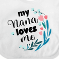 thumbnail image 4 of Inktastic My Nana Loves Me Granddaughter Girls Baby Bib, 4 of 4