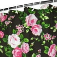 thumbnail image 3 of Waterproof Vintage Floral Rose Shower Curtain 72x72 Inch Boho Style Polyester Unique Shower Curtain for Bathroom Hotel Home Decor with 12 Plastic Hooks, 3 of 5
