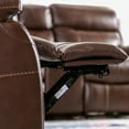 thumbnail image 4 of Furniture of America Colopolis Leather Brown Power Reclining Sofa with USB Port, 4 of 14