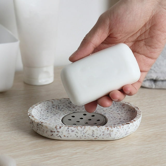 TIMIFIS Storage Tray Soap Soap Tray Soap Rack Practical Soap Rack Draining Tray for Bathroom Kitchen Sink Counter Top Bathroom Accessories