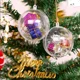 thumbnail image 2 of Bolas de adornos navideños transparentes, bolas huecas de plástico rellenables para hacer tú mismo, colgantes para árbol de Navidad, fiestas de bodas, regalos de decoración para el hogar, 2 of 6