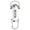 White, variant on Keychain Flashlight, Super Bright Mini Keychain Flashlight Waterproof, Portable Rechargeable Bright Keychain Flashlight, Mini Keychains Flashlight, for Camping, Hiking, Rescue(Blue)