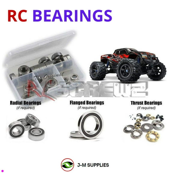 RCScrewZ Rubber Shielded Bearing Kit tra076r for Traxxas X-Maxx 4x4 TSM (#77076-3) | SET