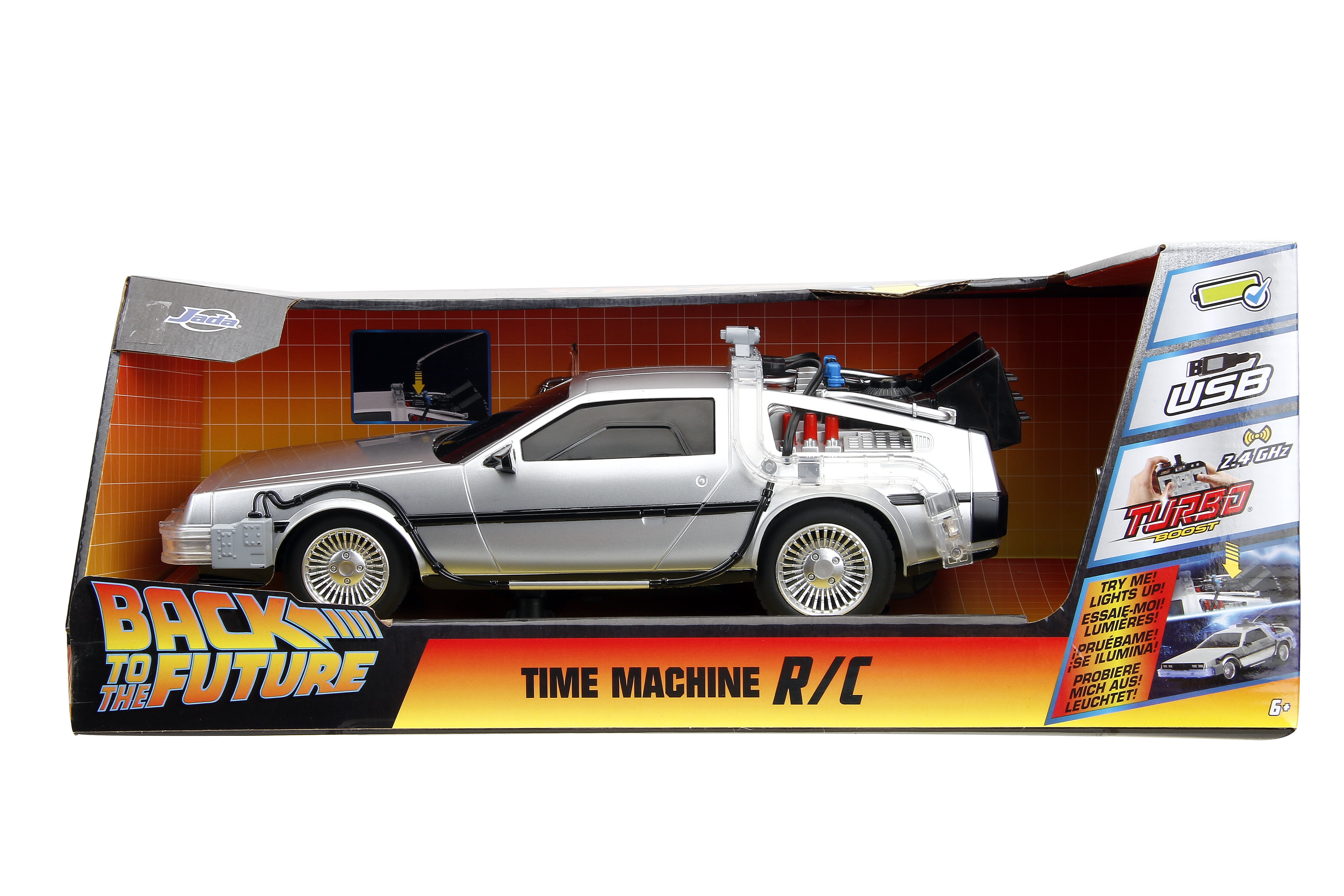 Back to The Future 1:16 Time Machine Lights up RC Radio Control Cars, Ages 6+