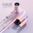 thumbnail image 4 of Pisexur Belleza Maquillaje Secador de pelo plegable con luz azul, de alta potencia, para uso doméstico, con peine de viento caliente, para peluquerías y viajes.para mujeres y hombres, 4 of 9