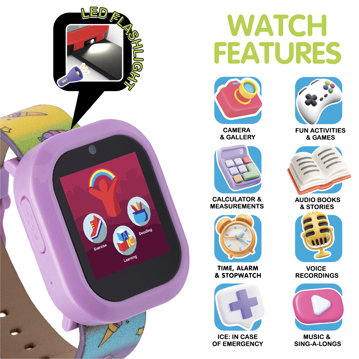 PlayZoom Girls V3 Purple Unicorn with Bluetooth Speaker Set