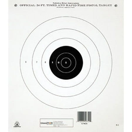Champion Traps and Targets GB3 NRA Target, 50 Feet Pistol Timed and Rapid Fire,