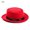 red, variant on Women Men Vintage Wide Brim Dress Dance Party Woolen Stage Performance Fedora Hat Panama Cowboy Hat Jazz Cap BLACK