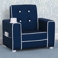 thumbnail image 2 of Silla tapizada Delta Children Chelsea con portavasos azul marino, 2 of 6