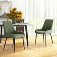 thumbnail image 2 of HOMCOM Dining Chairs Set of 2, PU Leather Kitchen Chairs with Metal Legs, 2 of 10