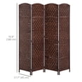 thumbnail image 3 of HOMCOM 4 Panel Folding Room Divider Privacy Screen Indoor Home Decoration, 3 of 10