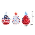 thumbnail image 2 of Mr. Christmas Decoration, Set of 3 Mini Nostalgic Ceramic Patriotic Christmas Trees, Multicolor, One Size, 3 Count, 2 of 4