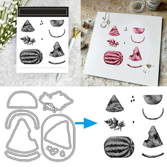 WIFKLSIIPG Embossing Crafts Cutting Crafts Metal DIY Fruits Scrapbooking Stencils Merry Dies Metal DIY Net Home DIY for Card Making(Silver)