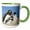 Green/White, variant on 3drose, Gentoo Penguins, Neko Harbor, Antarctica-an01 Ksu0210 - Keren Su, 11oz Two-tone Yellow Mug