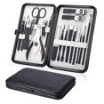 thumbnail image 1 of Manicure Set, Pedicure Kit 18 Pieces, Nail Care Nail Clippers Set Stainless Steel Care Tools For Travel (black), 1 of 5