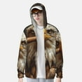 thumbnail image 2 of Susaid Funny Bald Eagle for Lightweight Sun Protection Hoodie for Outdoor Activities, Quick-Dry Breathable with Adjustable Hood-Small, 2 of 7