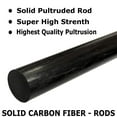 thumbnail image 3 of 4 Piece - 4mm x 1000mm Carbon Fiber RODS - Solid Pultruded Round Rods. Super High Strength for RC Hobbies, Drones, Special Projects - 4 Rods, 3 of 3