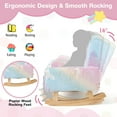 thumbnail image 4 of Costway Fauteuil Berçant pour Enfants en Flanelle Rembourrée, Fauteuil Berçant pour Enfants avec Dossier Confortable, Multicolore, 4 of 10