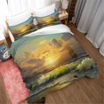thumbnail image 2 of 3D Sunset Sky Sea Sailing Boat Funda de edredón Juego de cama Funda nórdica, 2 of 3