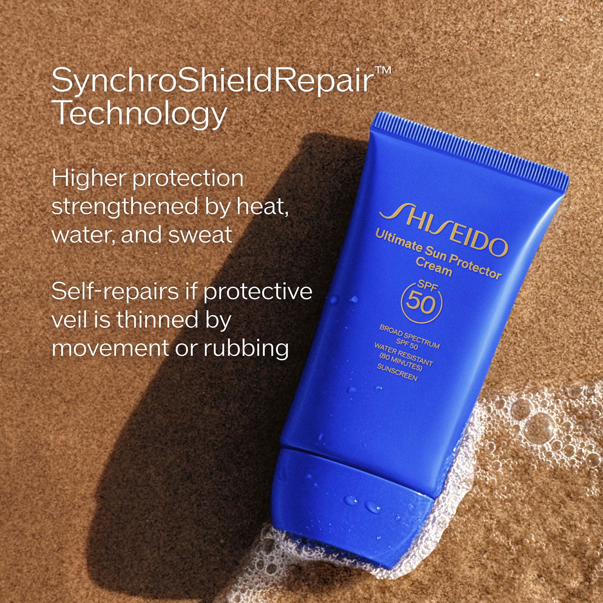 Shiseido Ultimate Sun Protector Cream SPF 50 Invisible Broad-Spectrum Sunscreen - Lightweight Formula - All Skin Types 50mL