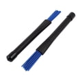 thumbnail image 1 of Pair Retractable Rubber Handle Jazz Drum Nylon Brushes Sticks Black Blue 32cm, 1 of 1