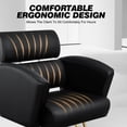 thumbnail image 6 of Baasha Premium Pink Gold Salon Chair, Sleek and Modern Styling Chair with Soft Leather Upholstery, Adjustable Height, and Heavy-Duty Base - Comfortable Hair Salon Chair for Hair Stylist, 6 of 8
