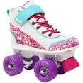 thumbnail image 3 of Lenexa Doodle Roller Skates for Girls and Boys - Kids Quads Skates - White, Pink (Kids 3), 3 of 5