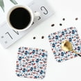 thumbnail image 4 of Vsdgher Fourth Of July Party Leather Coasters for Drinks, Durable Drink Coasters 4 Set for Tabletop Protection, Luxurious Home Décor and Housewarming Gift ( {designName})Square, 4 of 6